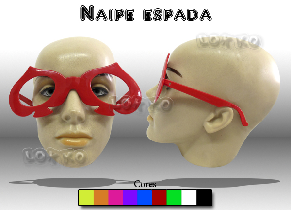 Óculos de festa naipe espada